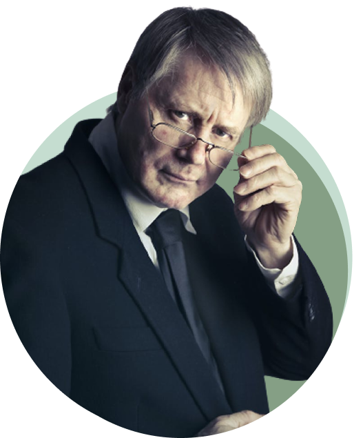 Image of a man with glasses in suit